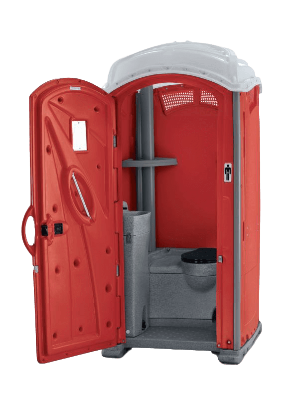 Deluxe portable bathroom with hand washing sink